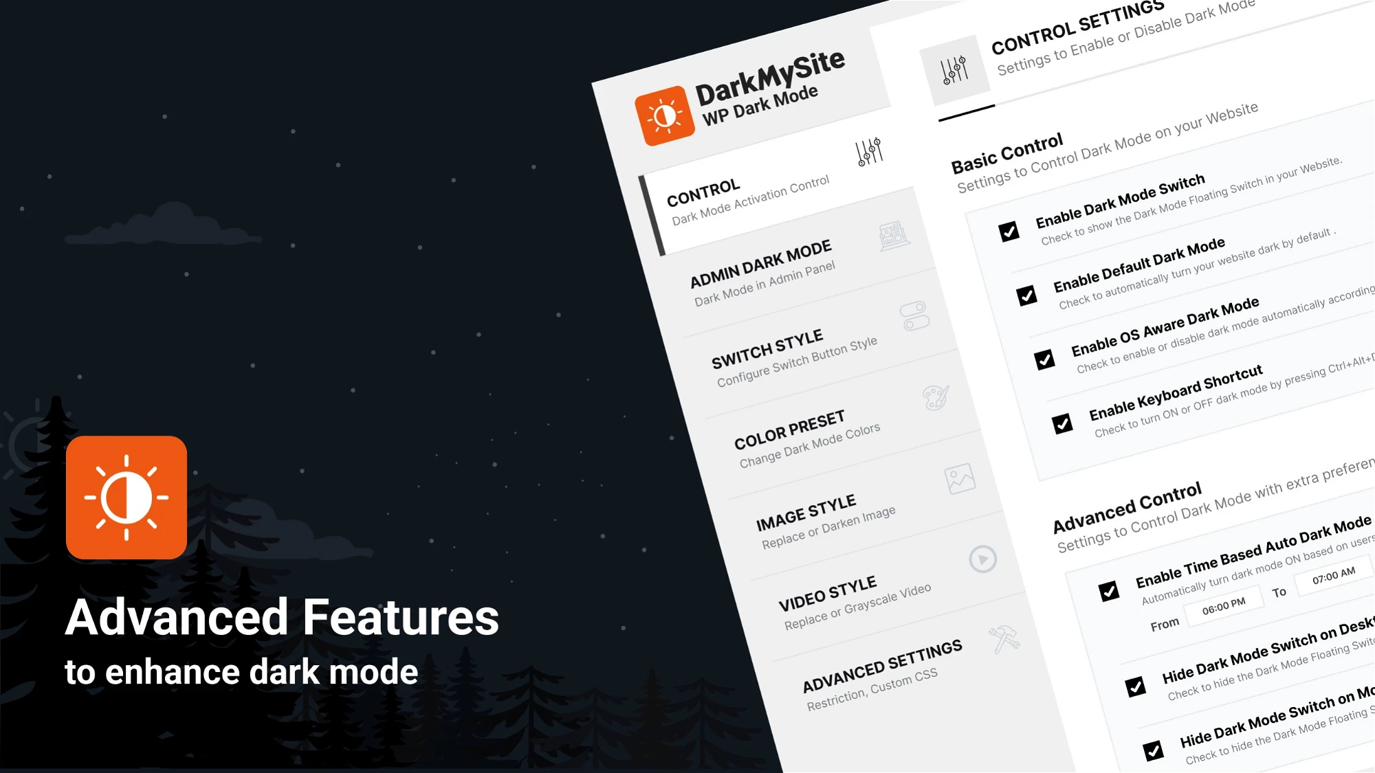 DarkMySite WordPress Plugin Offers a One-click Dark Mode for Frontend and Backend — screenshot 3
